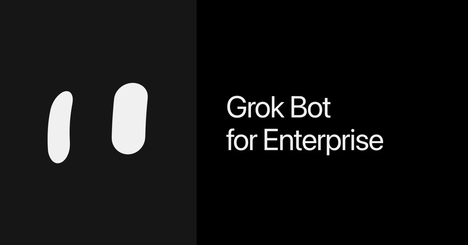 Grok Bot for Enterprise official announcement graphic.