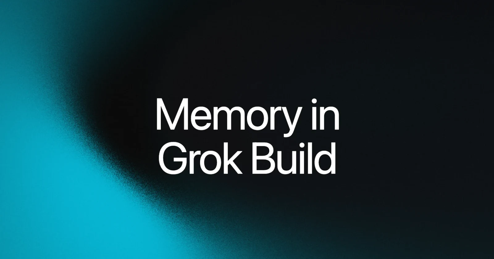 Grok Build memory official announcement graphic.