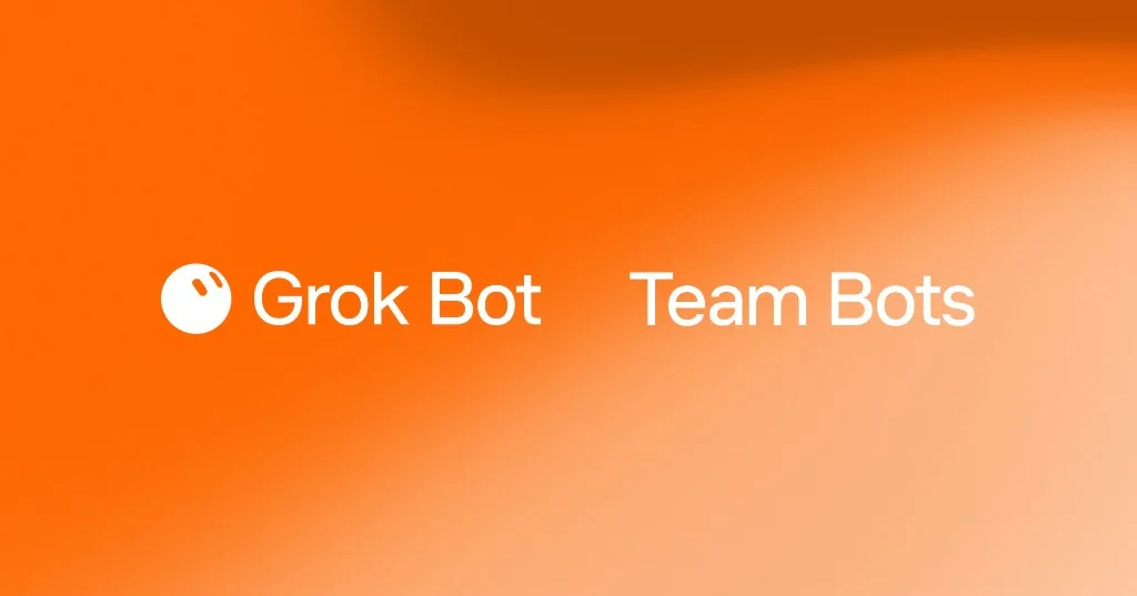 Grok Team Bots official launch graphic.