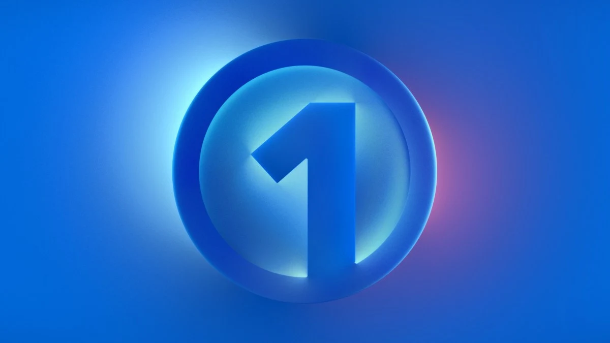Meta One announcement artwork showing a three-dimensional numeral one in blue.
